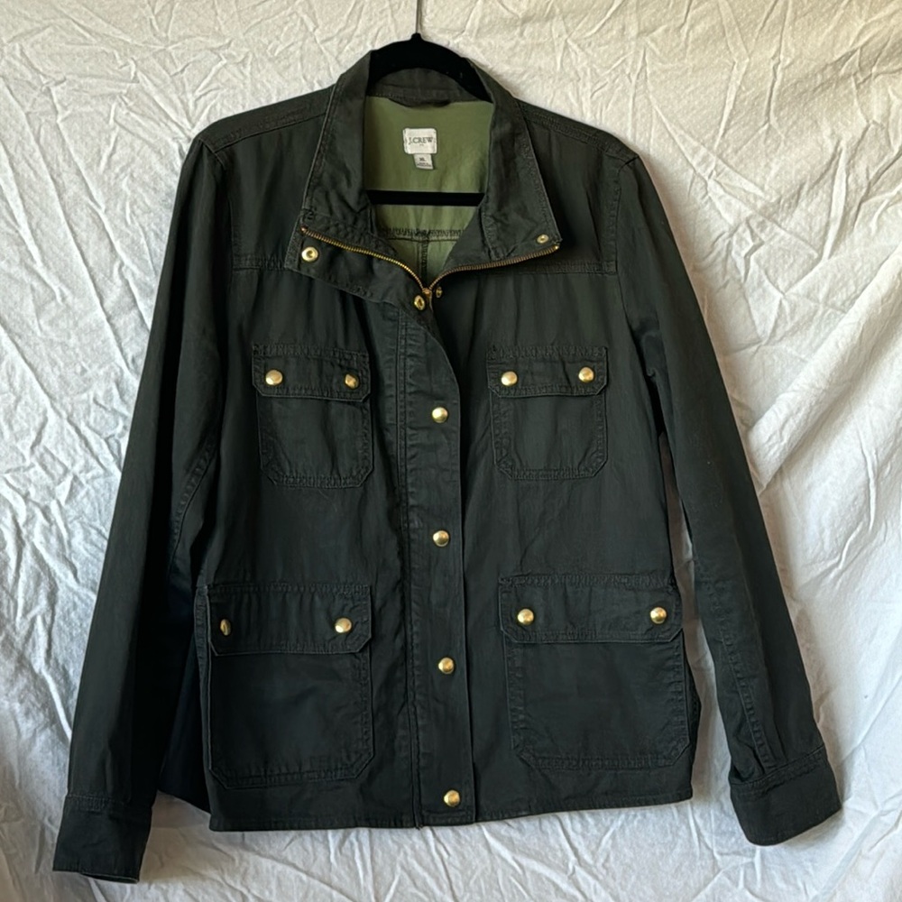 J Crew Green Utility Jacket
